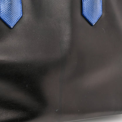 Balenciaga Calfskin Karung Padlock Nude Work XS Bag Black Electric Blue 11 of 20
