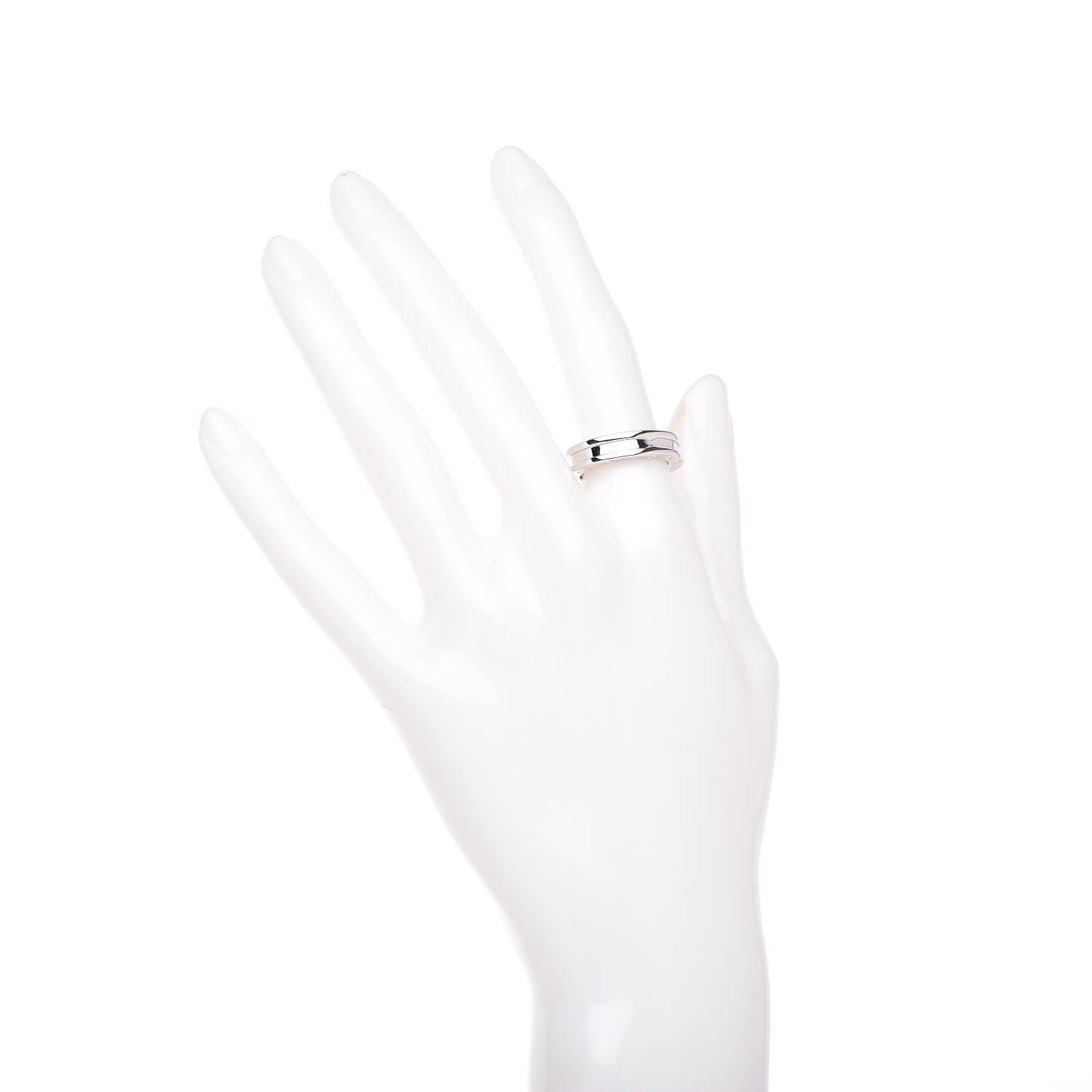 BULGARI 18K White Gold B.Zero1 One-Band Ring 52 6