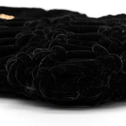 Chanel Braided Velvet Metallic Lambskin Precious Net Tote Black 11 of 11