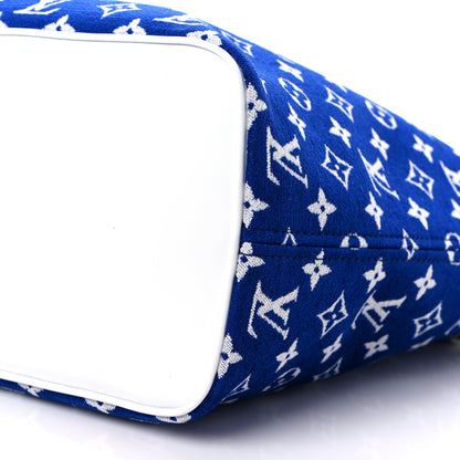 Louis Vuitton Jacquard Velvet Monogram LV Match Neverfull MM Bleu 9 of 9