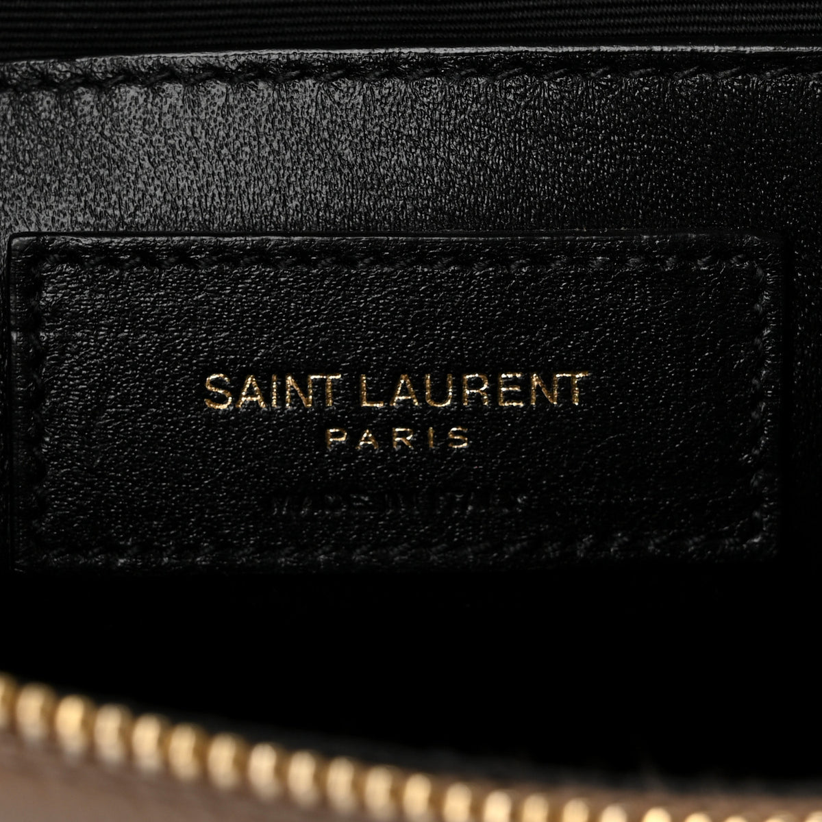 Saint Laurent Grain de Poudre Quilted 80's Vanity Bag Dark Beige 6 of 10