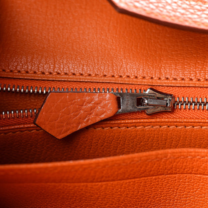 Hermes Taurillon Clemence Birkin 25 Orange 21 of 27