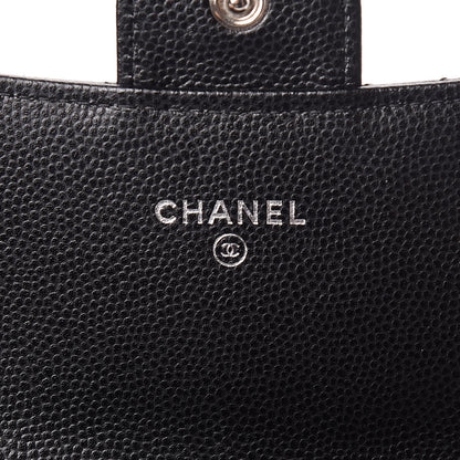 Chanel Caviar Chevron Quilted Large Flap Wallet Black 6 of 10