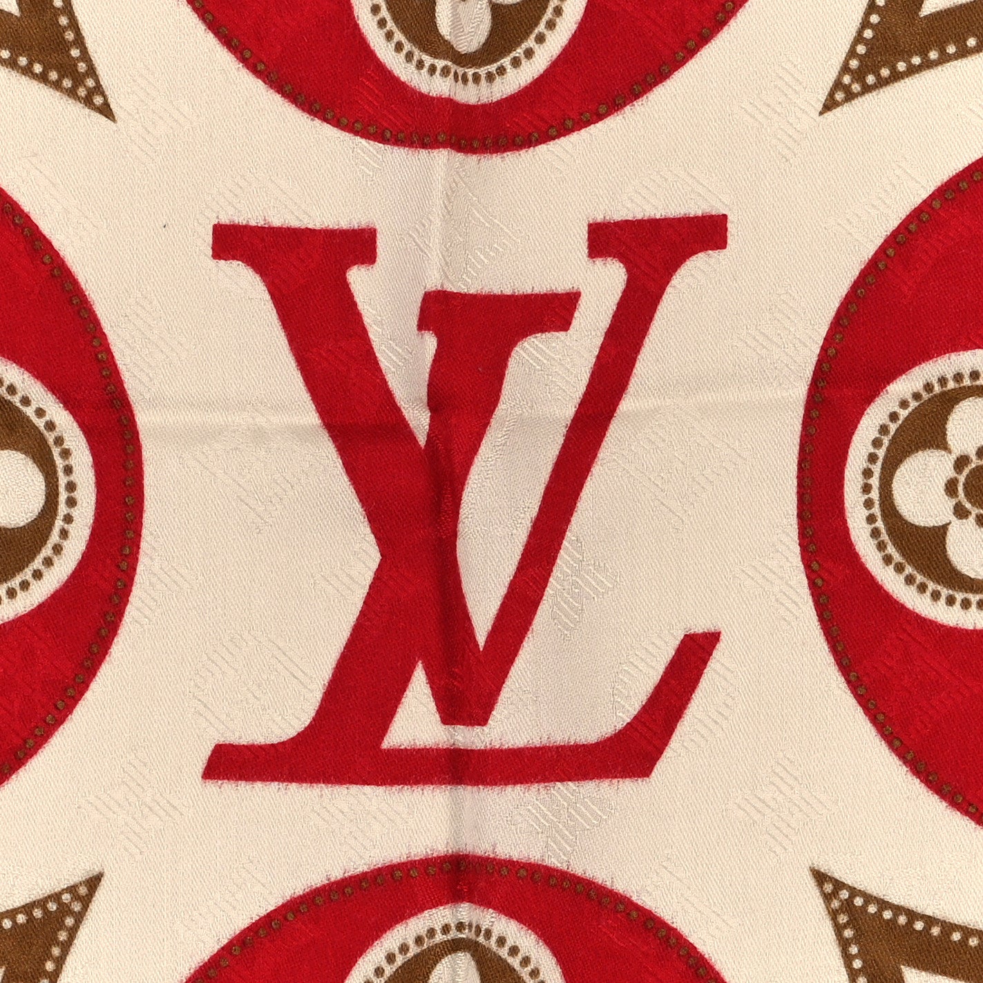 Louis Vuitton Silk Precious Rabbit Square Scarf Beige Multicolor 3 of 3