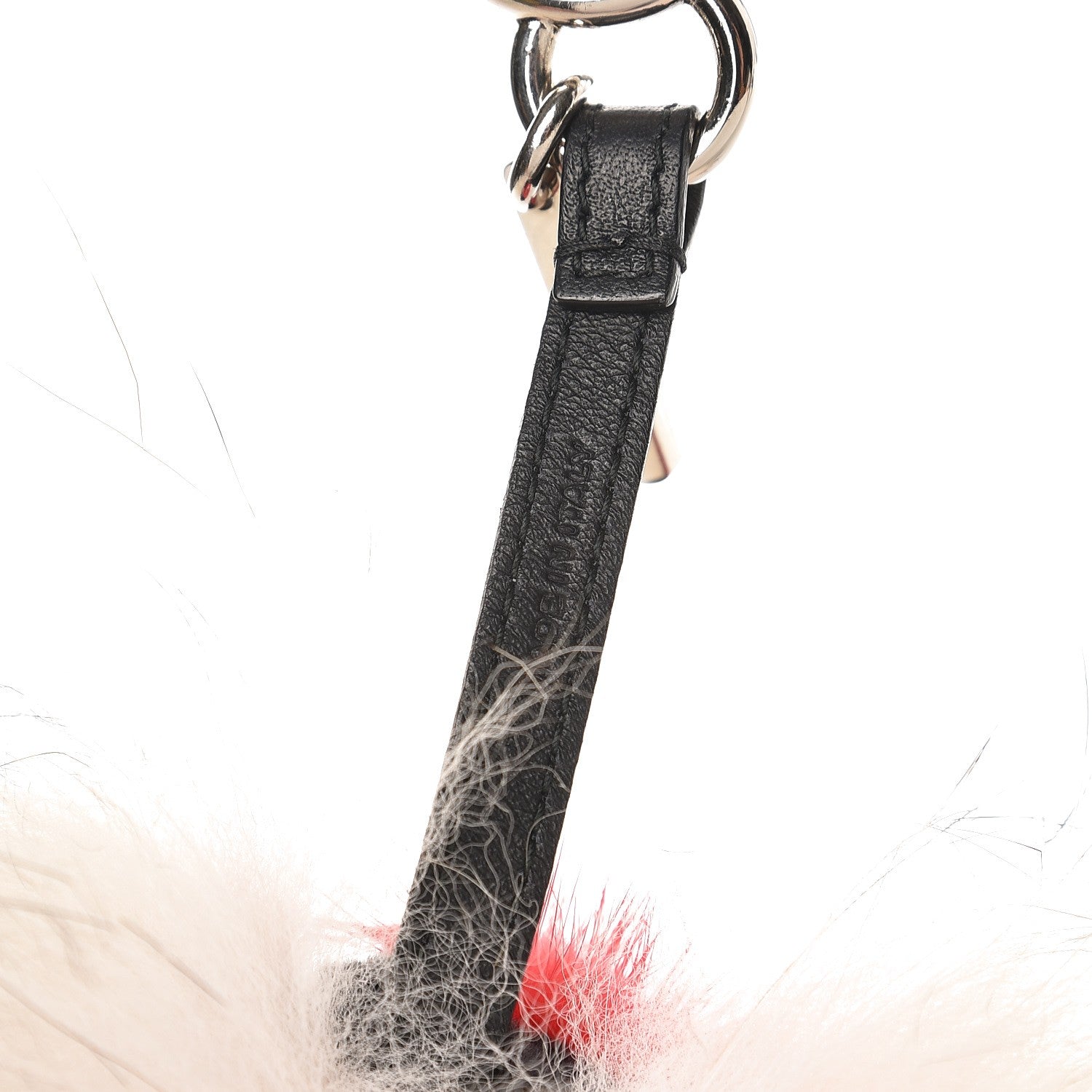 Fendi Mink Fox Rabbit Fur Vitello Flamingo Kurioso Monster Bag Bug Charm Beige Multicolor Black 3 of 3