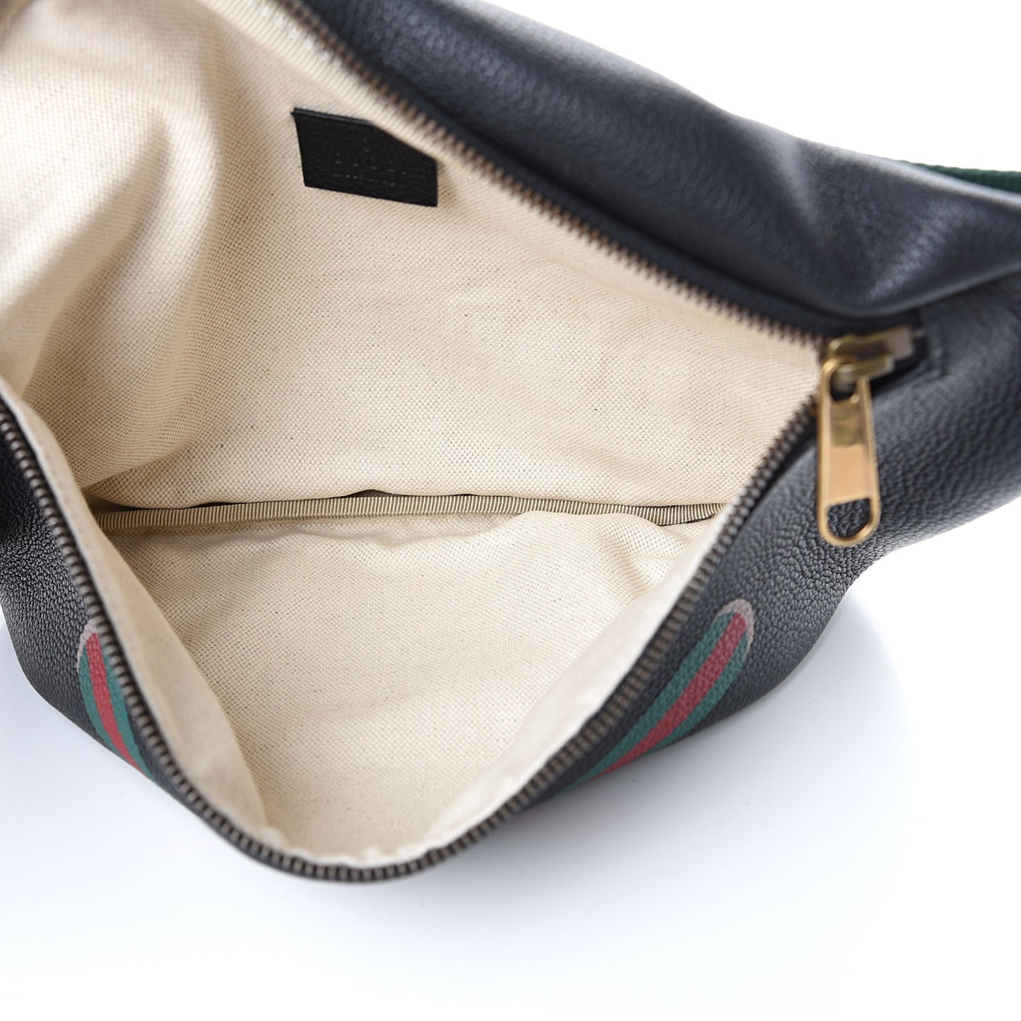 Grained Calfskin Logo Belt Bag Black