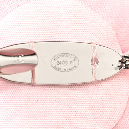 Chanel Tweed Camellia Brooch Pink 3 of 4