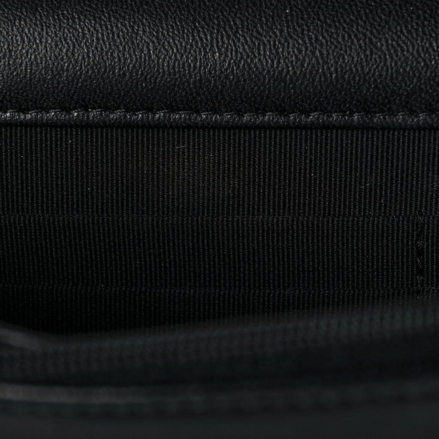 Lambskin Quilted Pearl Wallet On Chain WOC Black