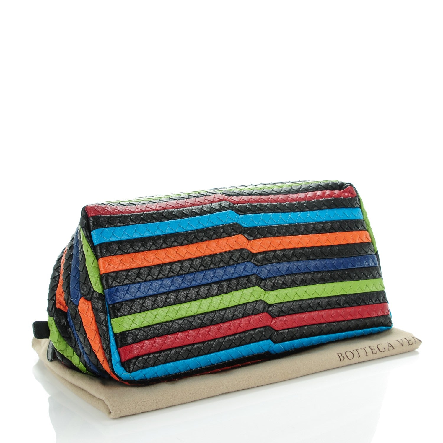 Bottega Veneta Shiny Goatskin Intrecciato Frame Bowling Bag Multicolor 4 of 8