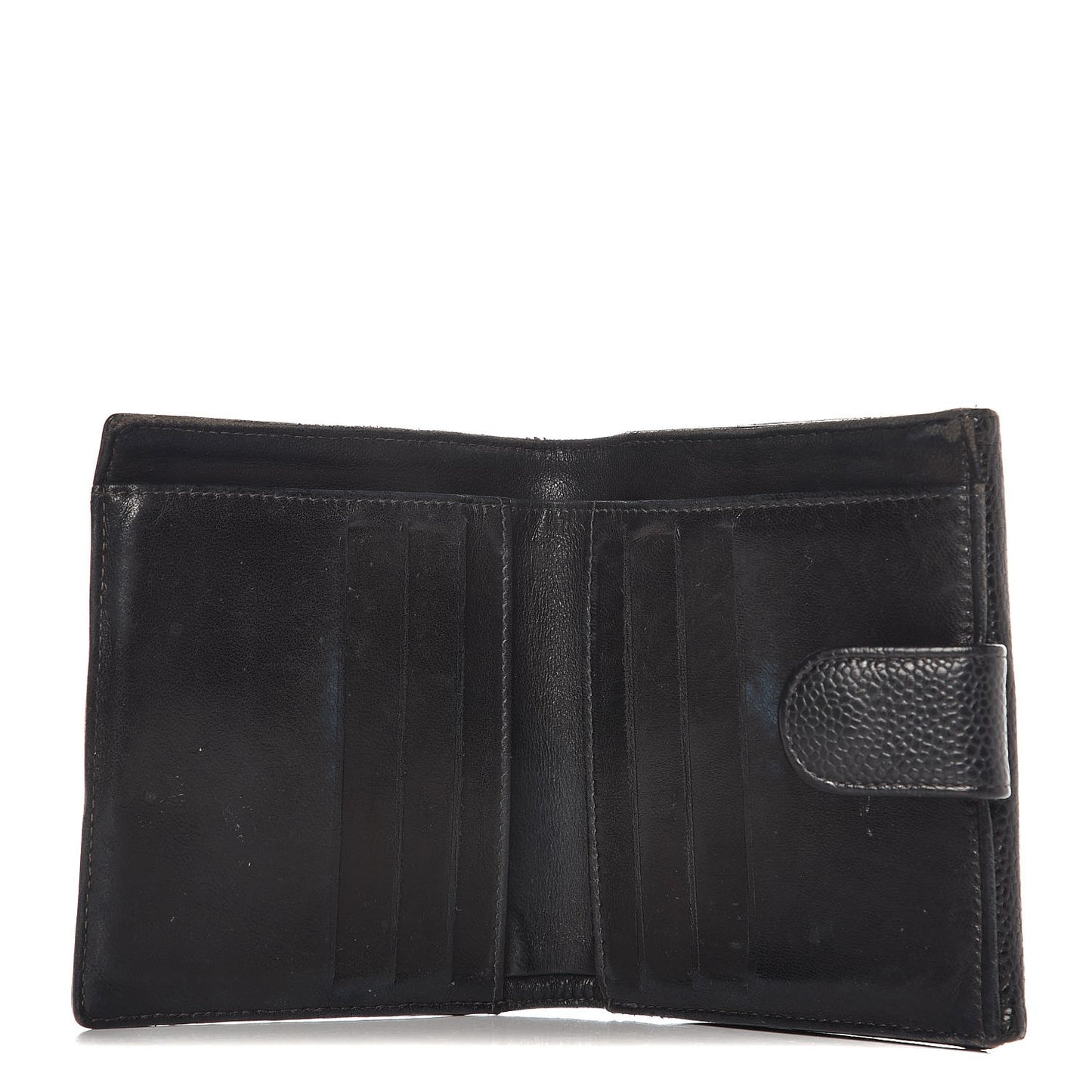 Caviar Timeless CC Compact French Wallet Black
