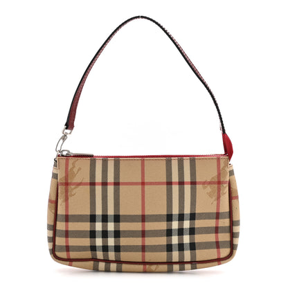 Burberry Haymarket Check Pochette Military Red 1 of 15
