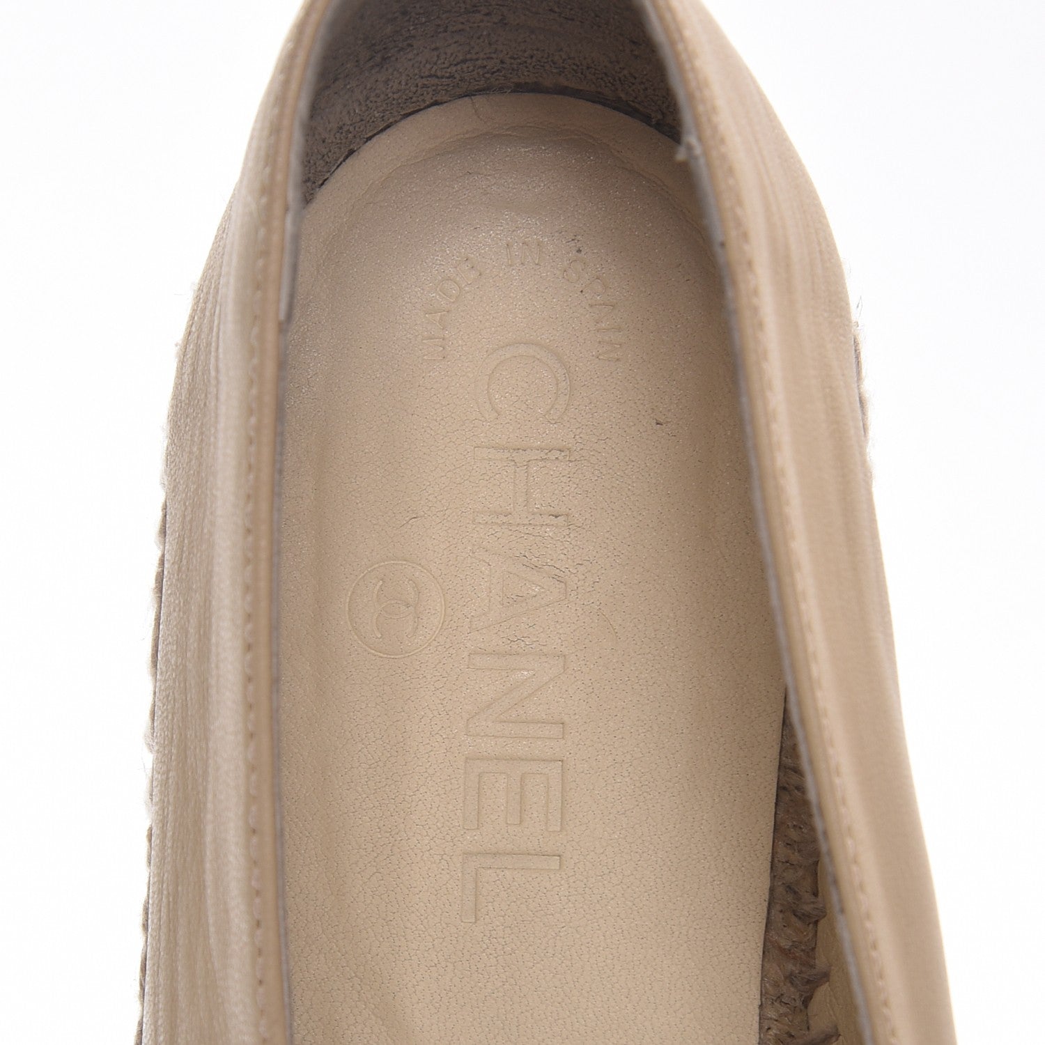 Chanel Lambskin CC Espadrilles 41 Beige Black 8 of 13