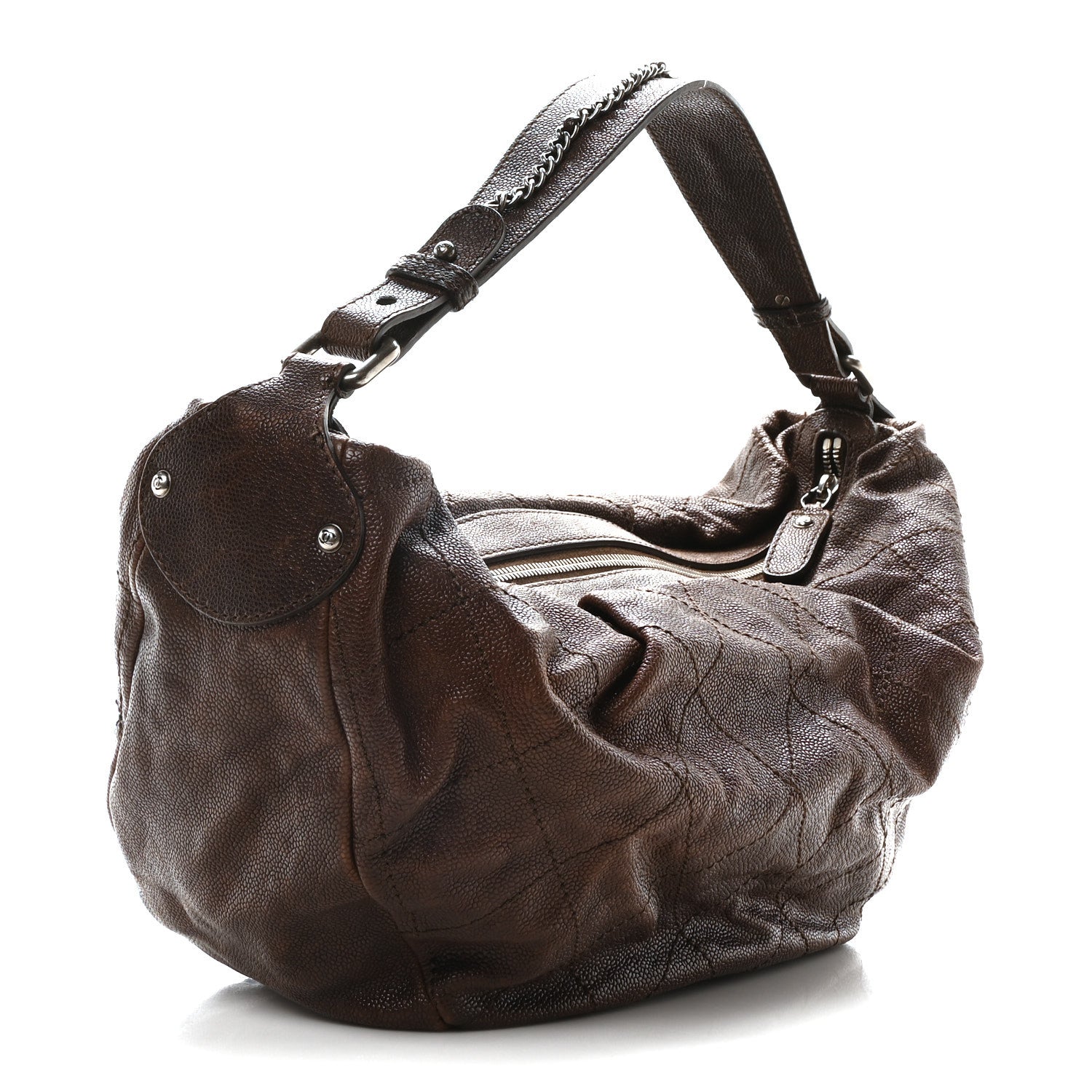 Chanel Caviar Outdoor Ligne Large Hobo Brown 3 of 10