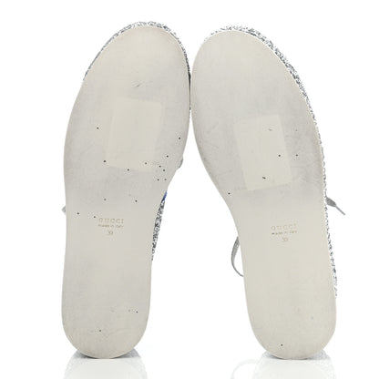 Gucci Glitter Peggy Platform Sneakers 39 Silver 5 of 10