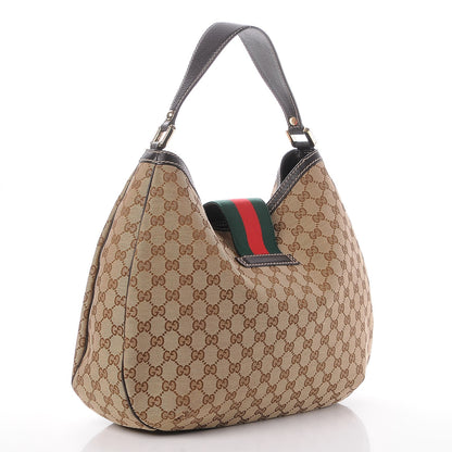 Gucci Monogram Large New Ladies Web Hobo Dark Brown 3 of 7