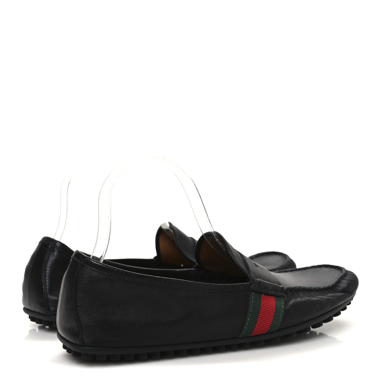 Gucci Nappa Web Mens Kanye Driver Loafers 8.5 Black 5 of 11
