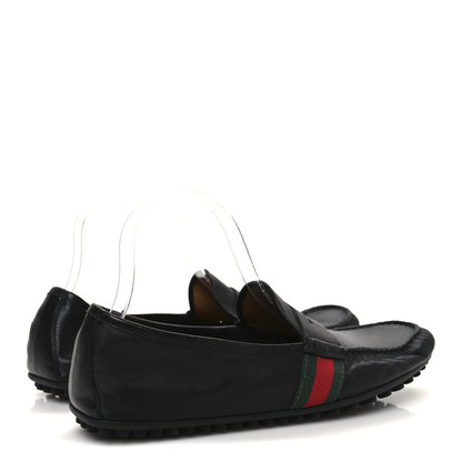 Gucci Nappa Web Mens Kanye Driver Loafers 8.5 Black 5 of 11