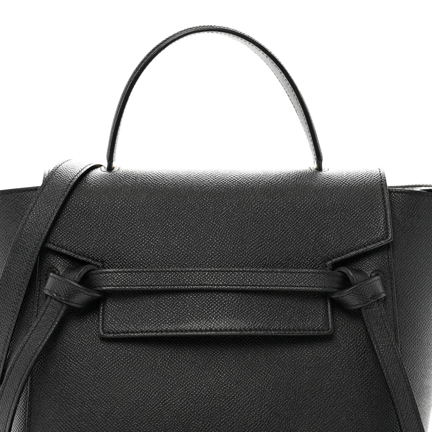 Grained Calfskin Micro Belt Bag Black