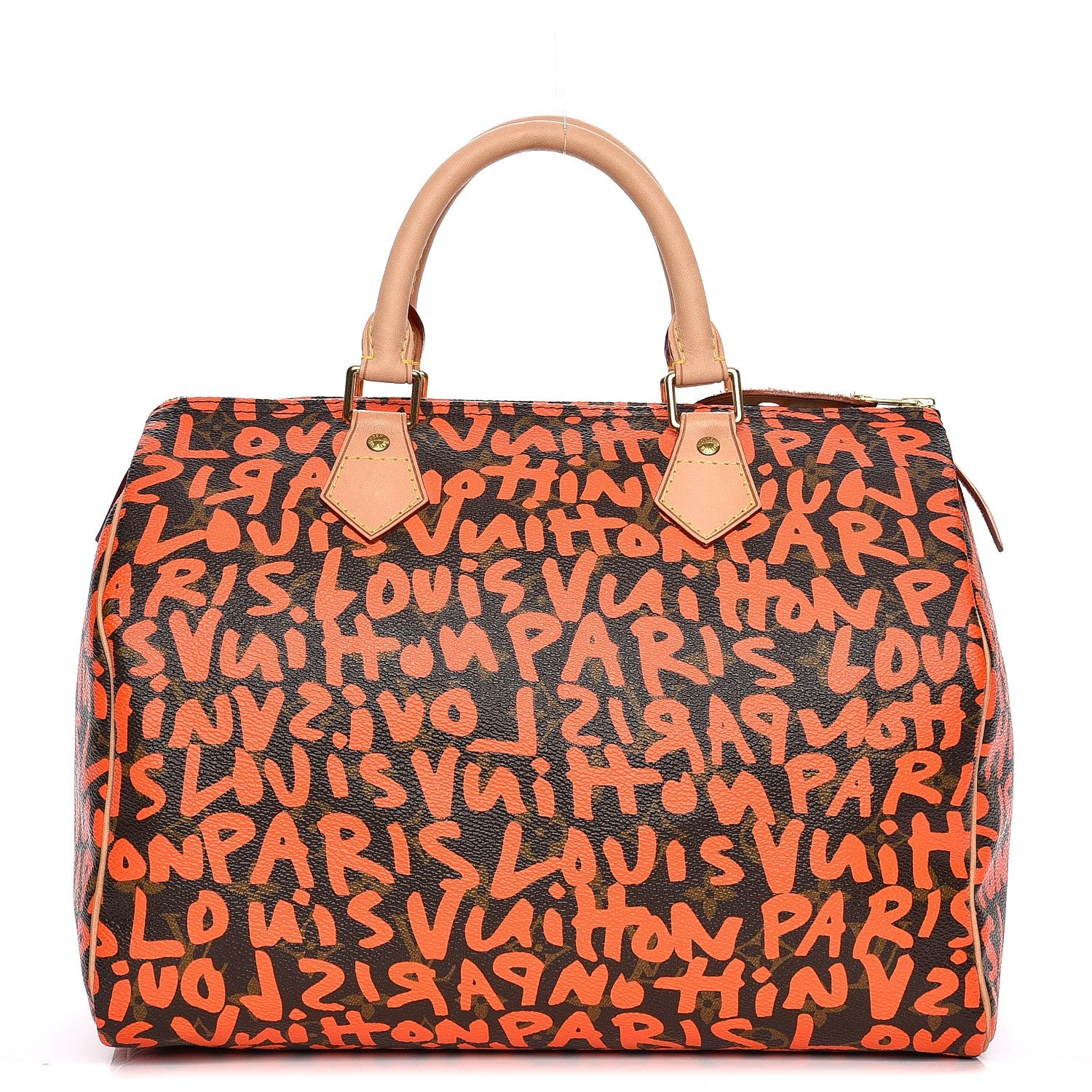 Louis Vuitton Monogram Graffiti Speedy 30 Orange 1 of 7