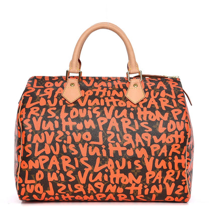 Louis Vuitton Monogram Graffiti Speedy 30 Orange 1 of 7