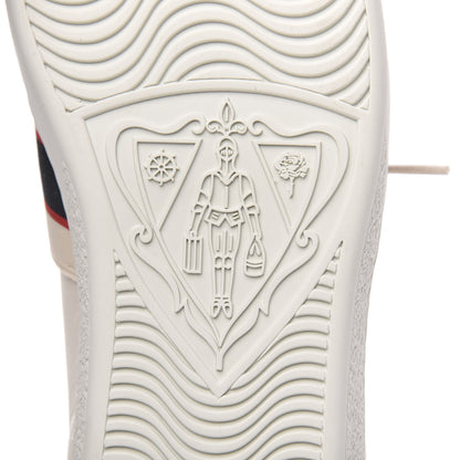 Gucci Calfskin Stripe Womens New Ace Sneakers 36 New Mystic White Ecru Red Flame 7 of 10