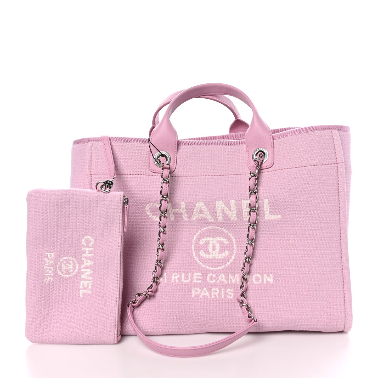 Mixed Fibers Medium Deauville Tote Dark Pink