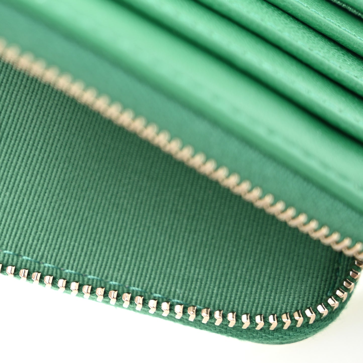 Lambskin Quilted Chanel 19 Zip Card Holder Wallet Green