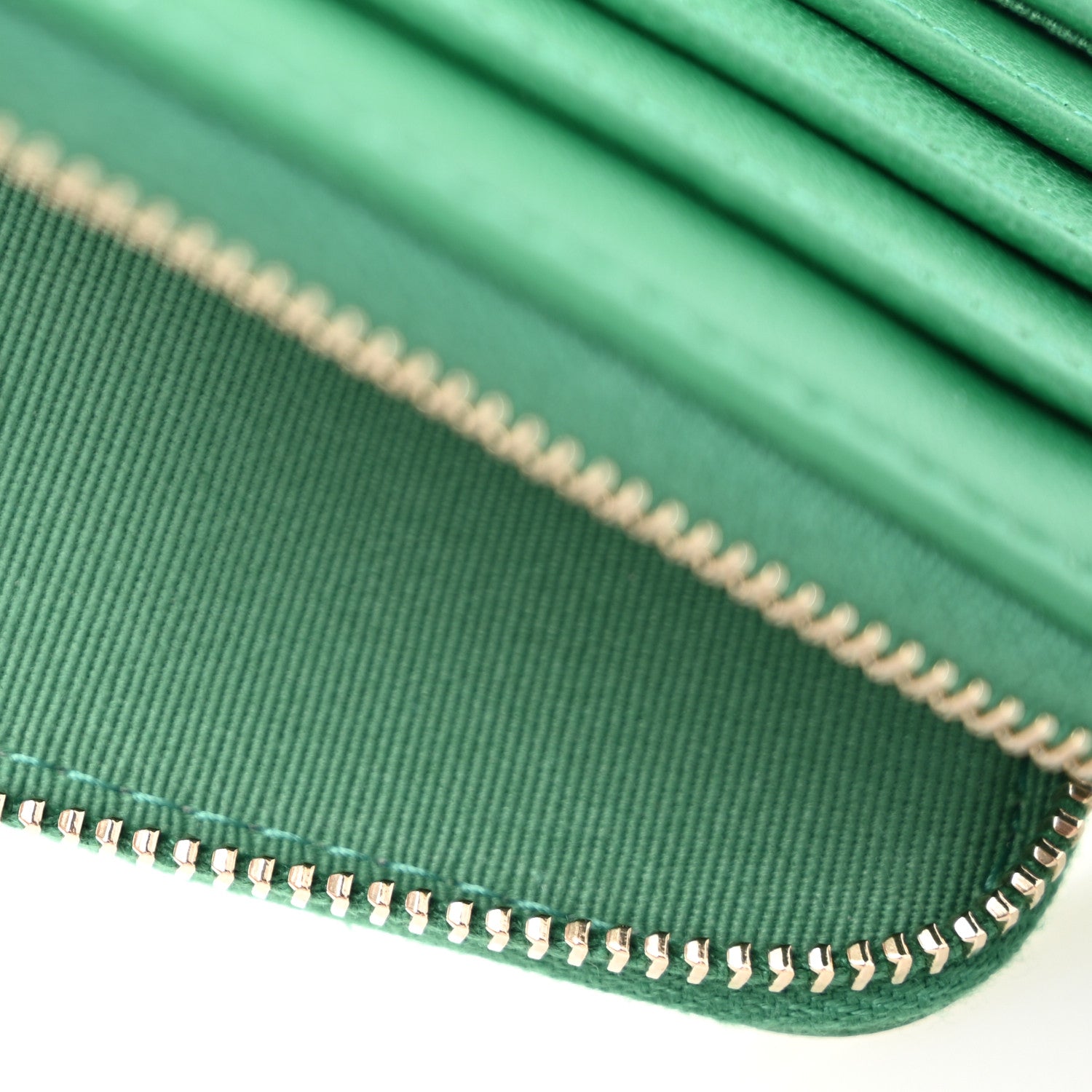 Chanel Lambskin Quilted Chanel 19 Zip Card Holder Wallet Green 8 of 10