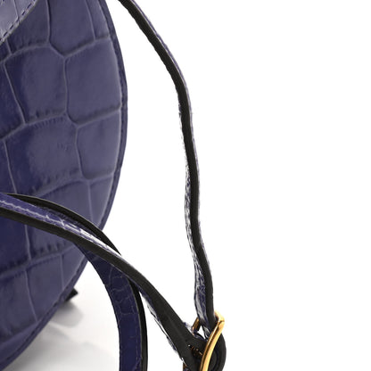 Mulberry Shiny Croc Calfskin Embossed Trunk Bag Dark Amethyst 12 of 12