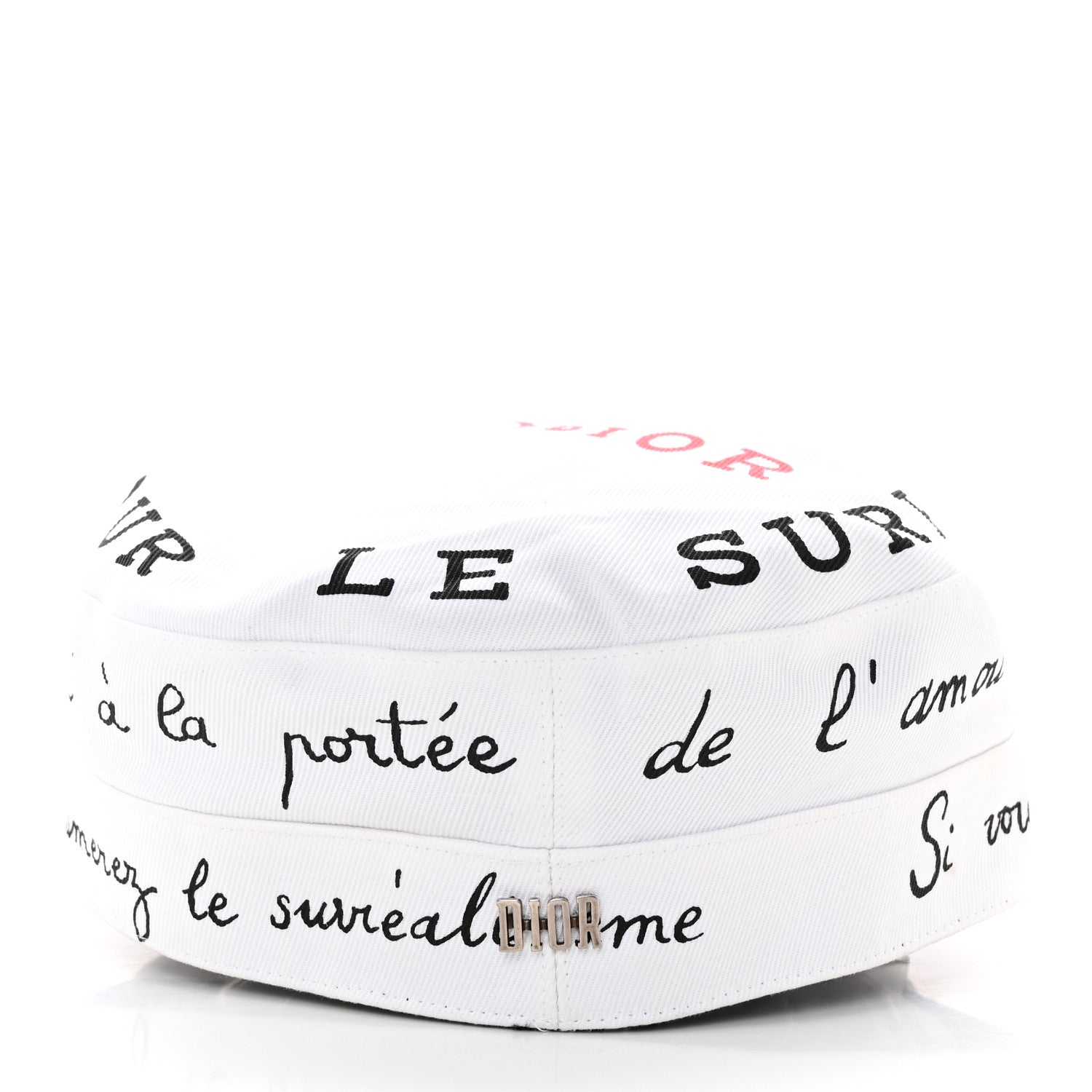Christian Dior Daydream Words Print Cap Hat 57 White 6 of 13