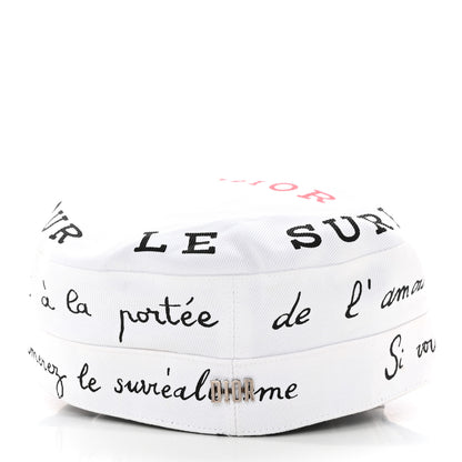Christian Dior Daydream Words Print Cap Hat 57 White 6 of 13