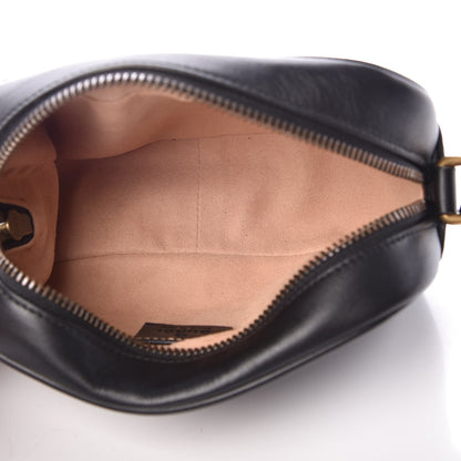 Gucci Calfskin Matelasse Mini GG Marmont Wrist Wallet Black 5 of 9