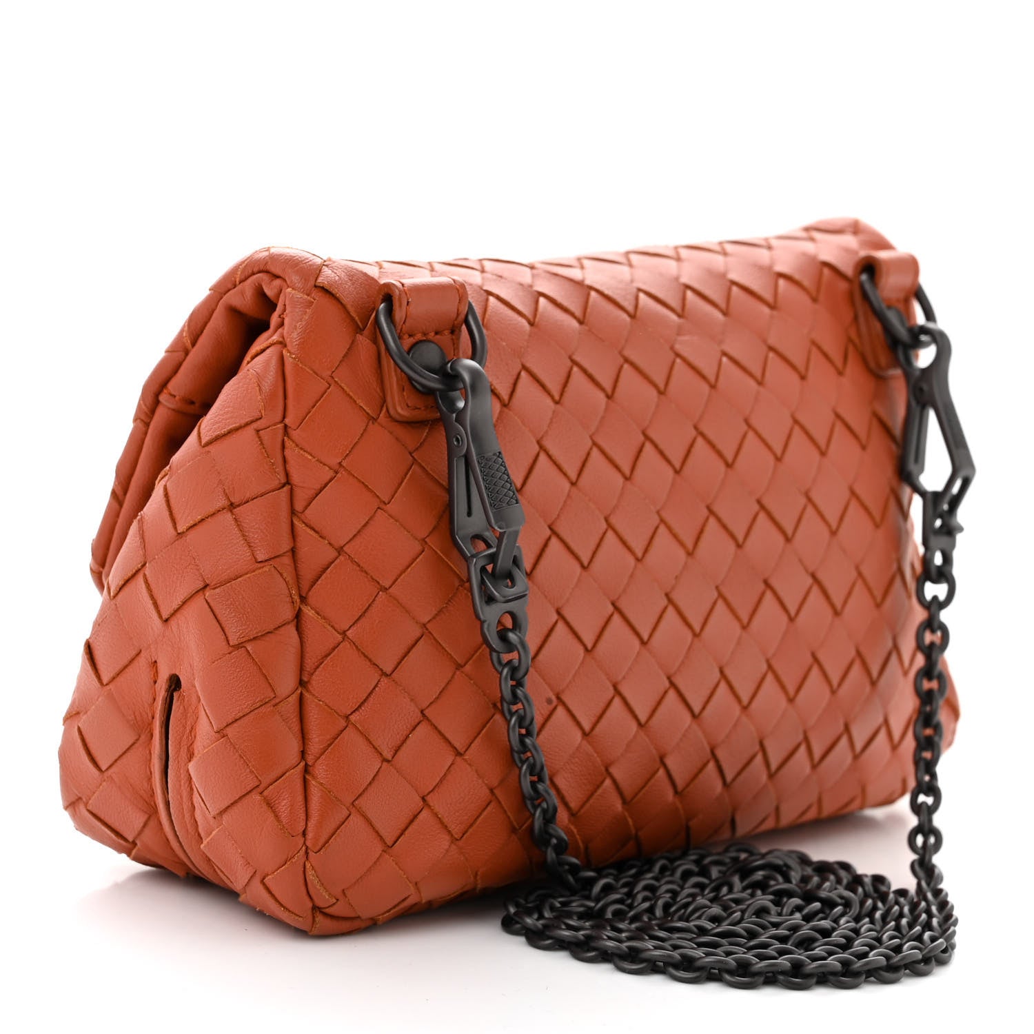 Bottega Veneta Nappa Intrecciato Baby Olimpia Shoulder Bag Orange 3 of 14