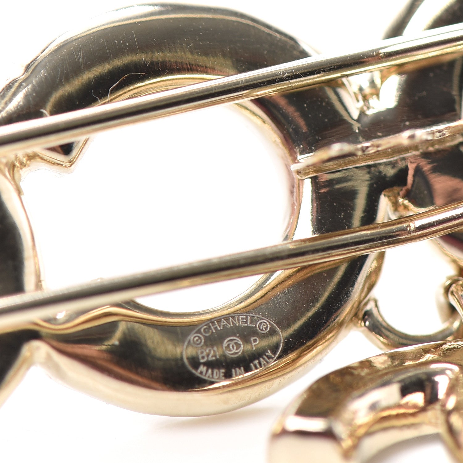 Chanel Pearl Coco CC Hair Clip Barrette Gold 3 of 3