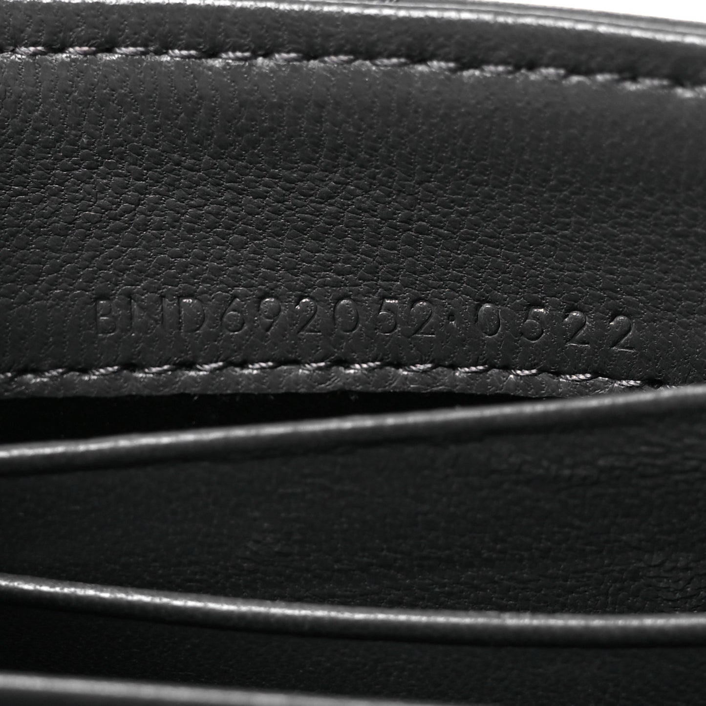 Lambskin Quilted Monogram Gaby Small Envelope Wallet Fog