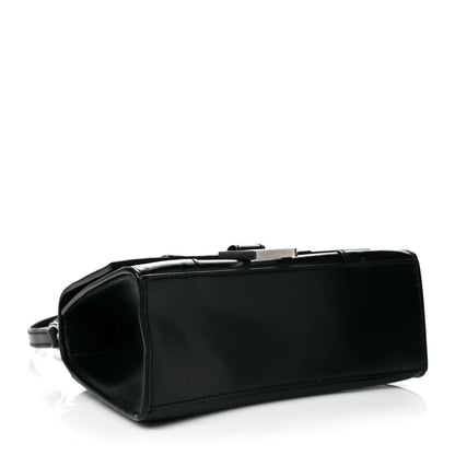 Balenciaga Box Calfskin Graffiti Logo Hourglass Top Handle Bag XS Black Silver 4 of 12