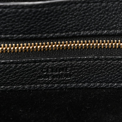 Celine Soft Grained Calfskin Small Belt Cabas Phantom Black 6 of 15