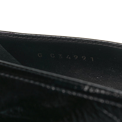 Chanel Patent Calfskin Crystal Cap Toe Logo Pumps 38 Black 8 of 11