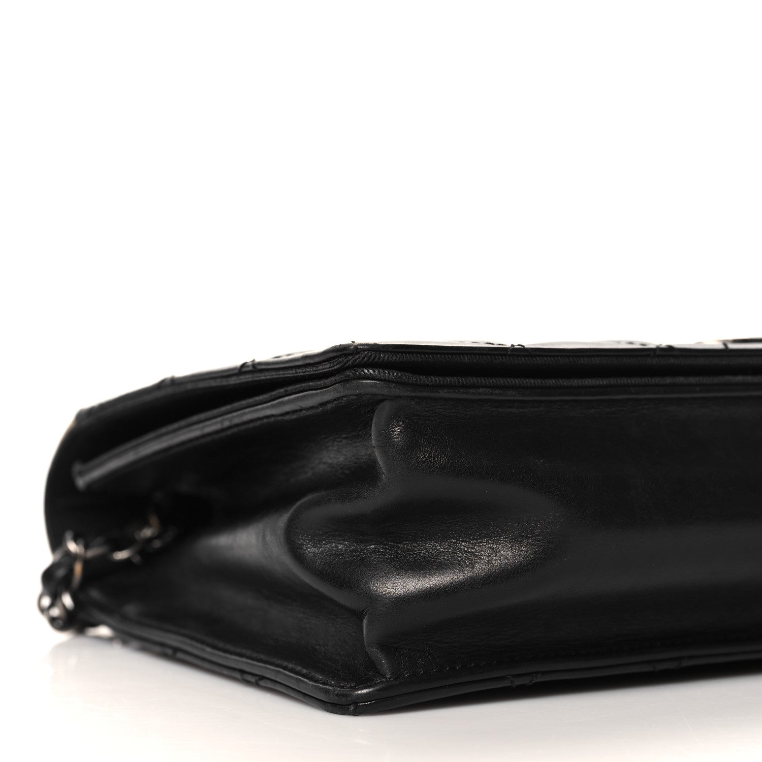Chanel Calfskin Quilted Ballerine Flap Black Beige 11 of 15