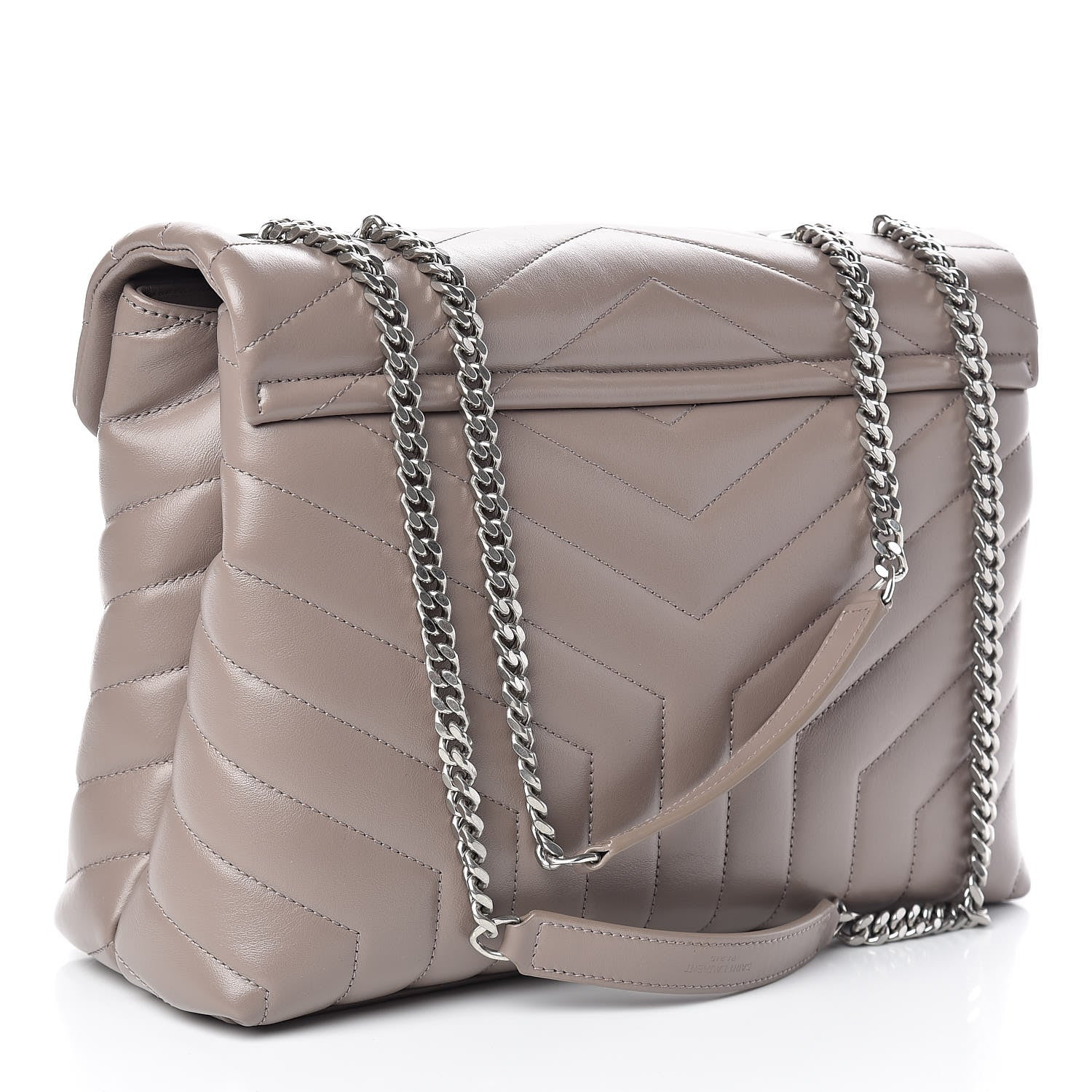 Saint Laurent Calfskin Y Quilted Monogram Medium Loulou Chain Satchel Light Natural 3 of 9