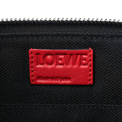 Loewe Wool Calfskin Puzzle Flat Pouch Black Multicolor 6 of 6