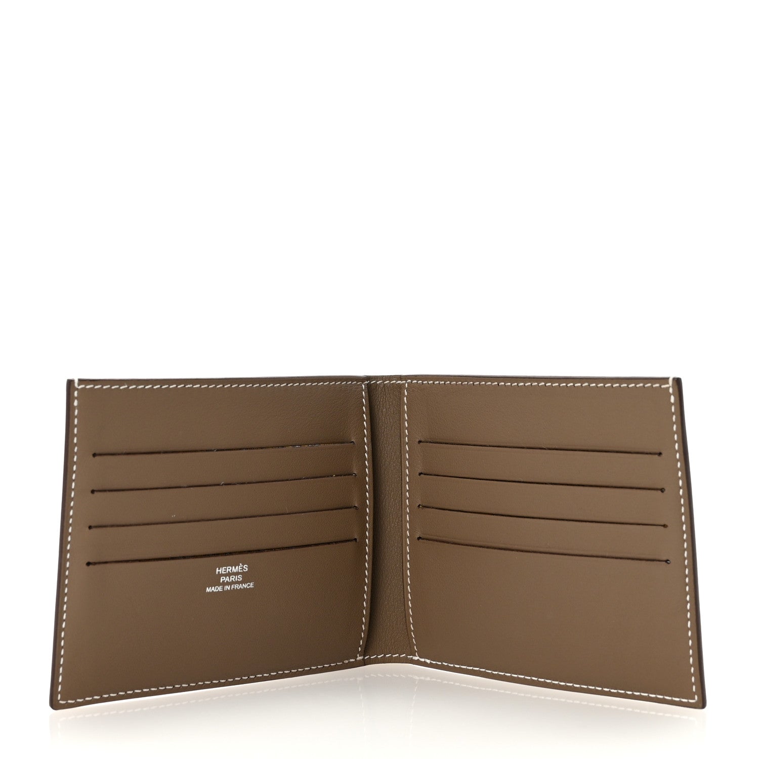 Hermes Swift Silk Printed Citizen Twill Compact Wallet Etoupe Sun