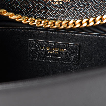 Saint Laurent Grain De Poudre Medium Classic Monogram Kate Satchel Black 5 of 9