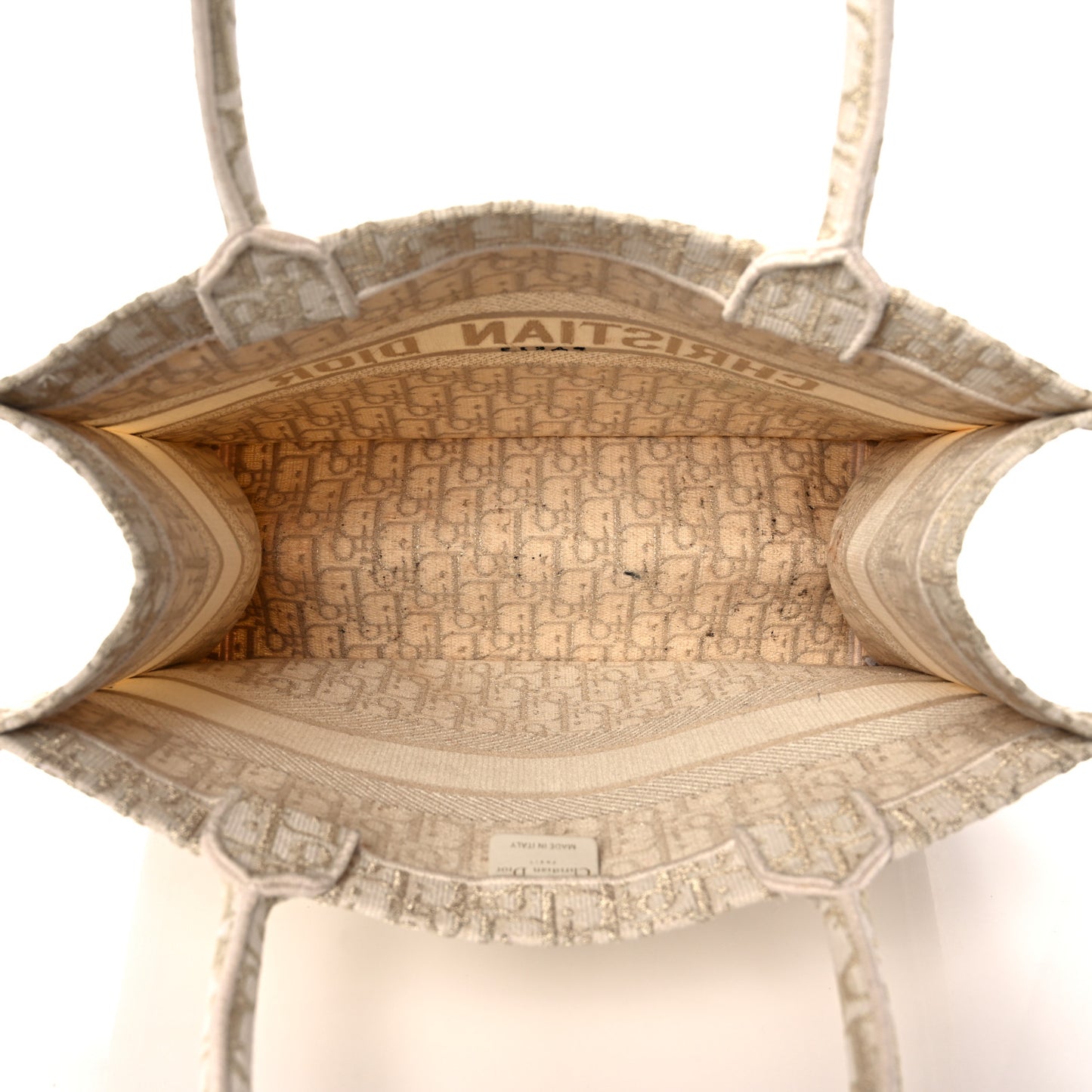 Oblique Medium Book Tote Gold Multicolor