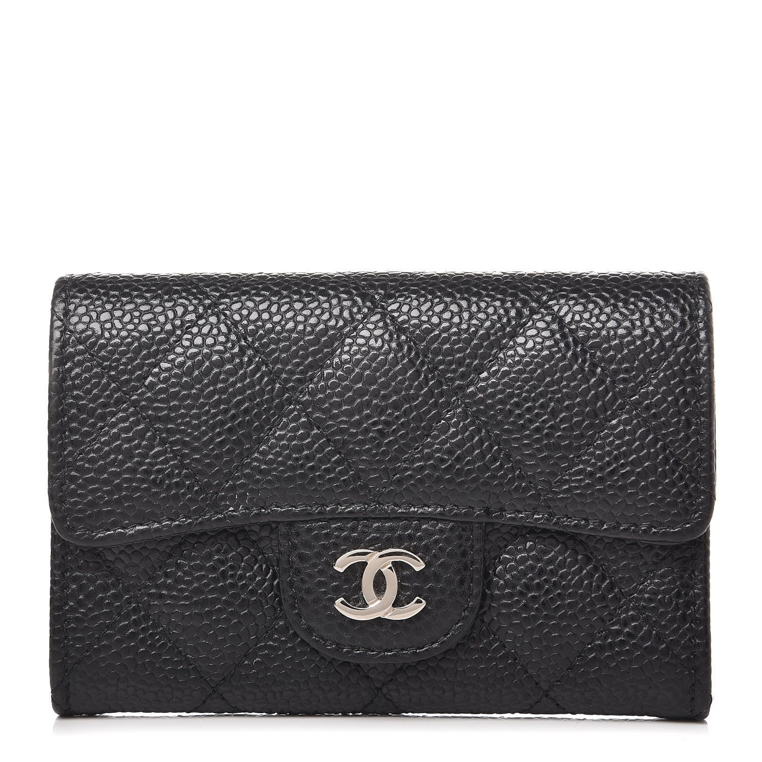 Chanel Caviar Quilted Flap Card Holder Black 1 of 9