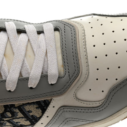 Christian Dior Smooth Calfskin Jacquard Oblique Mens B27 Low Top Sneakers 43 Beige Blue 14 of 15