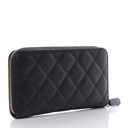 Chanel Caviar Quilted Medium Zip Around Wallet Black 3 of 10