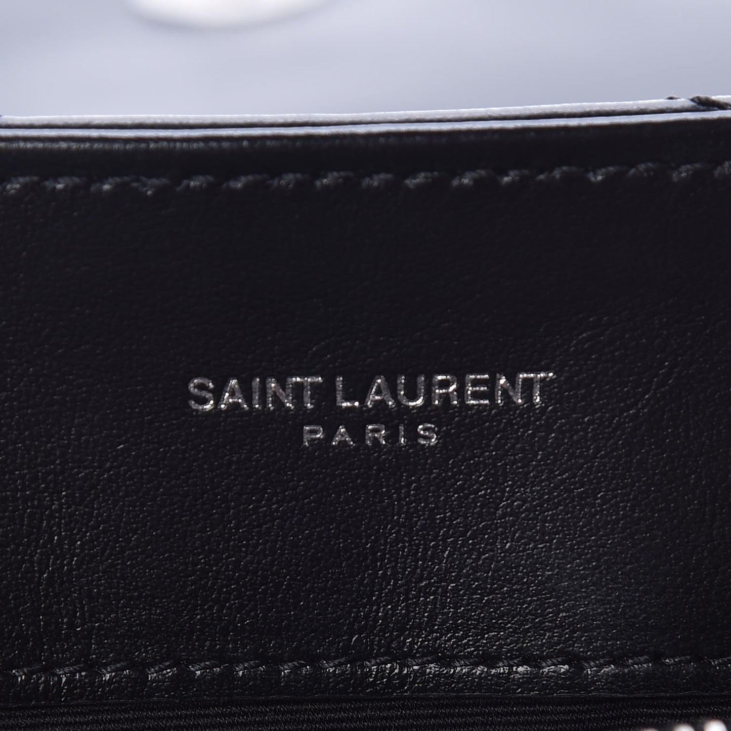 Calfskin Y Quilted Monogram Medium Loulou Chain Satchel Black