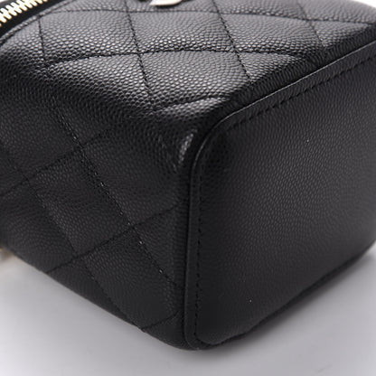 Chanel Caviar Quilted Mini Vanity Case With Chain Black 6 of 11