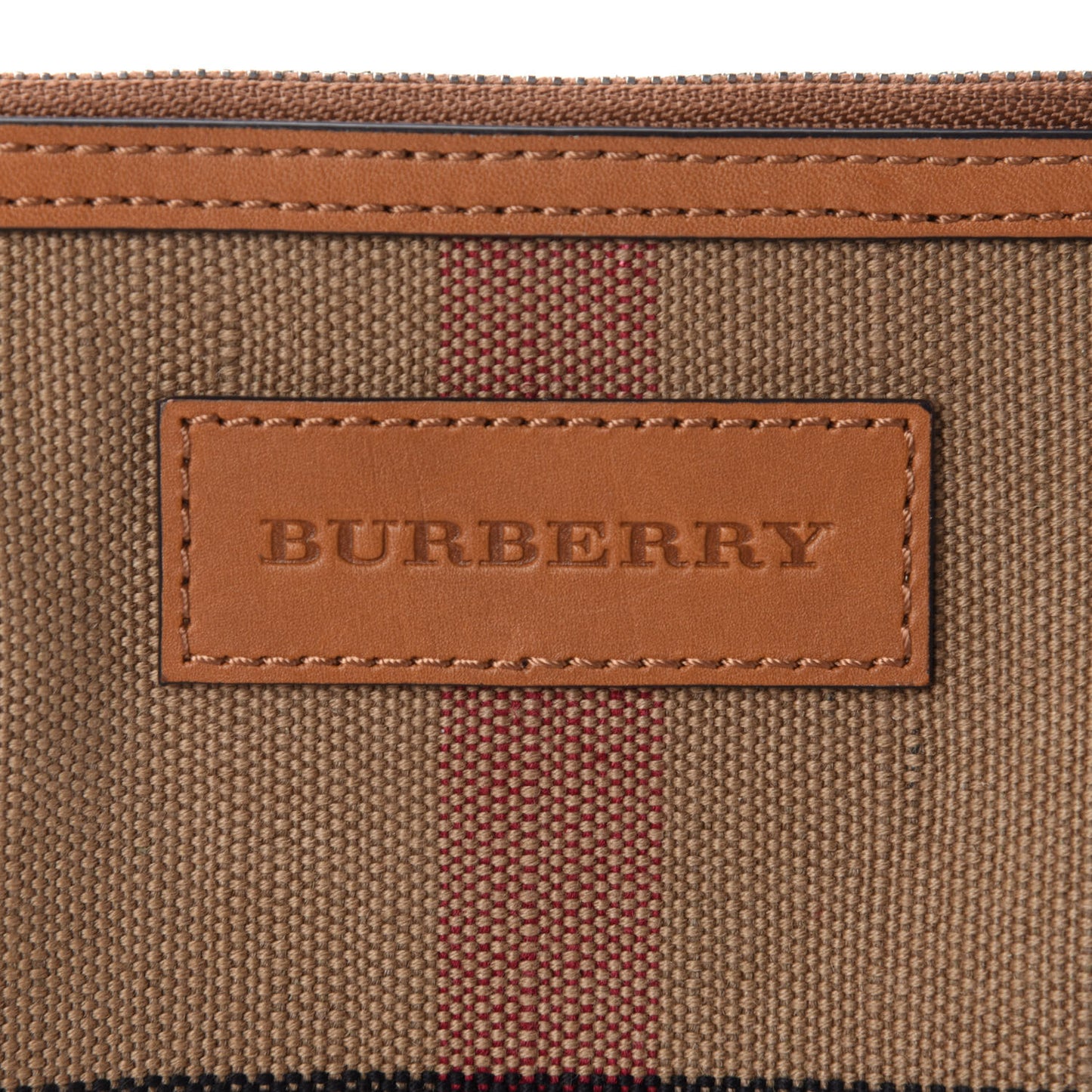 Canvas Check Mini Ashby Tassel Crossbody Saddle Brown